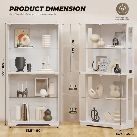 Display Cabinet with Glass Doors,