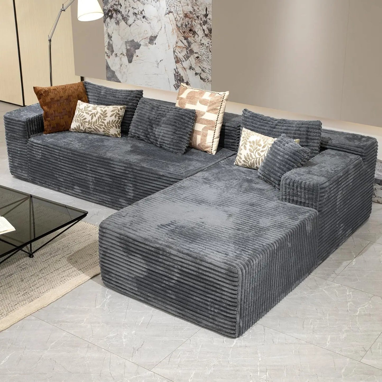 Living Room Corduroy Couch,