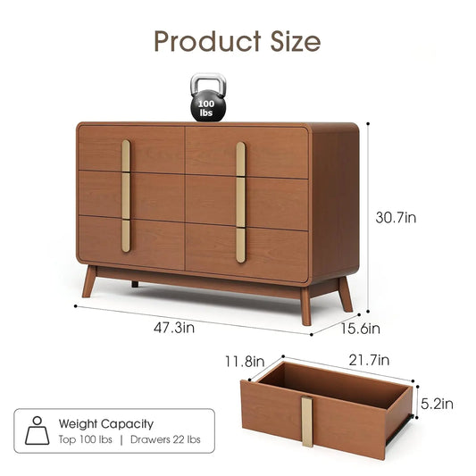 6-Drawer Dresser Storage Chest