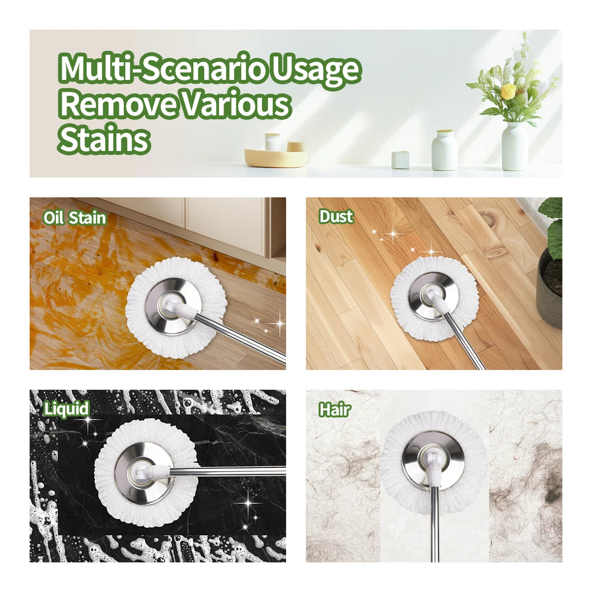360° Dual-Motion Spin Mop System