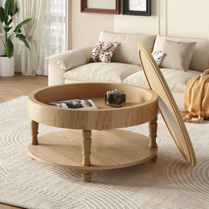 Coffee Table with Dual Storage for Living Room