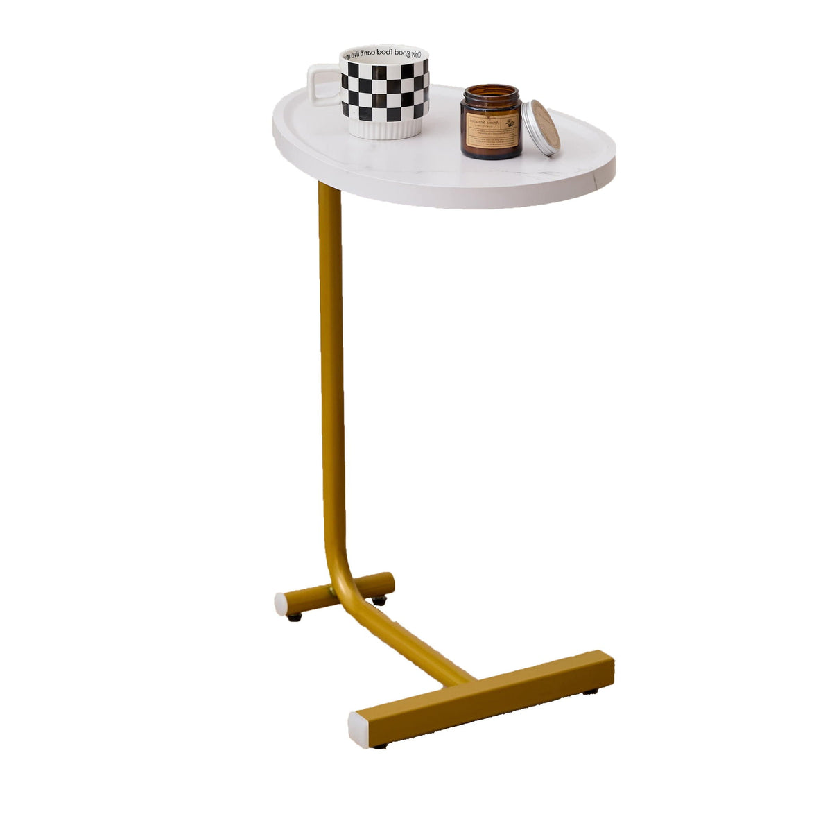 C-Shaped Side Table for Sofa and Bedroom