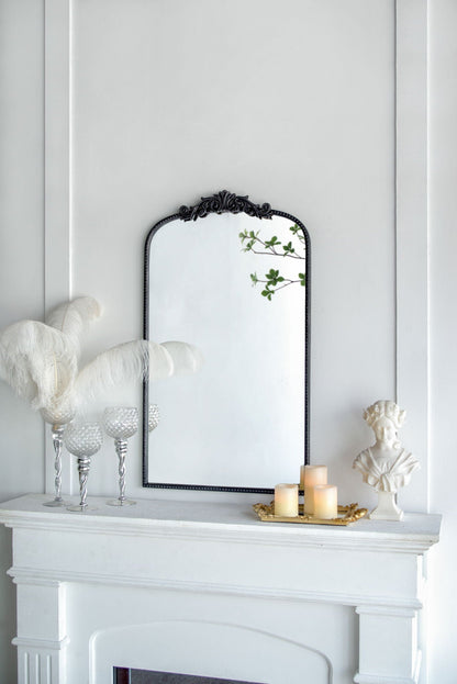 Arch Mirror, Baroque Inspired Wall Decor For Bathroom, Bedroom, Living Room