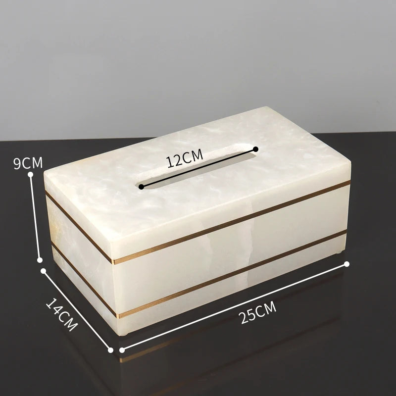 White Onyx Natural Marble Bathroom Accessories Set
