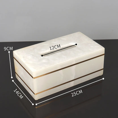 White Onyx Natural Marble Bathroom Accessories Set