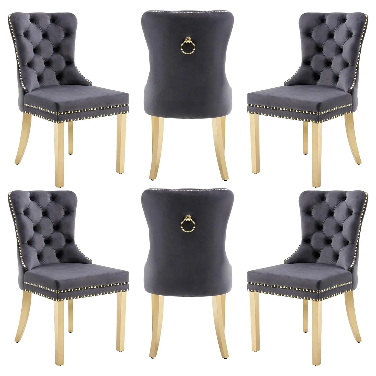 Leather Dining Chairs Set of 6