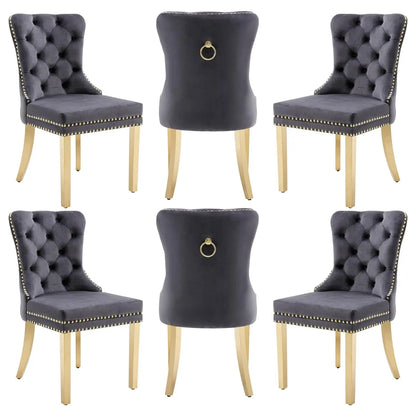 Leather Dining Chairs Set of 6