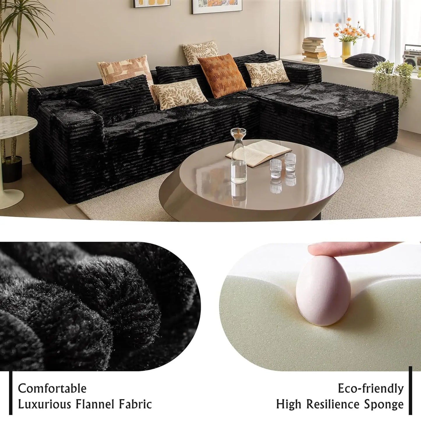 Living Room Corduroy Couch，