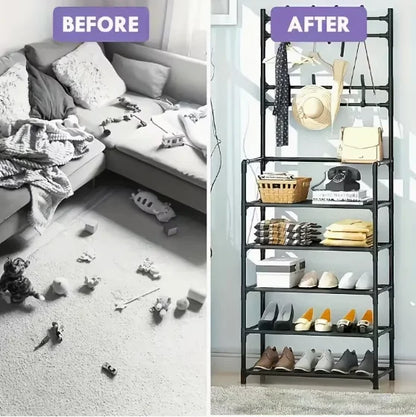 Freestanding Coat & Shoe Rack