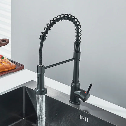 Pull Down Kitchen Faucet, Swivel Dual Function Nozzle