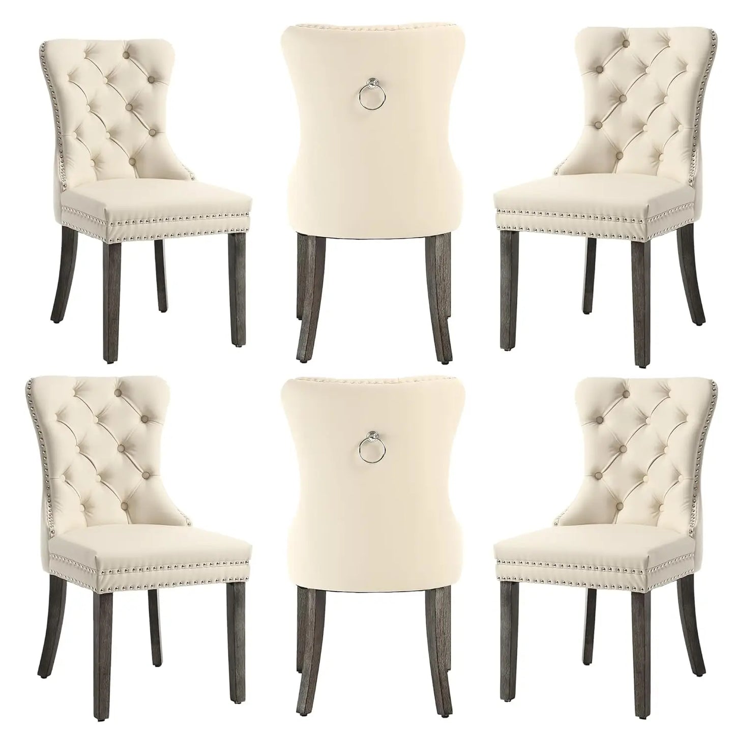 Leather Dining Chairs Set of 6
