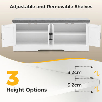 Storage Bench Shoe Organizer Cabinet