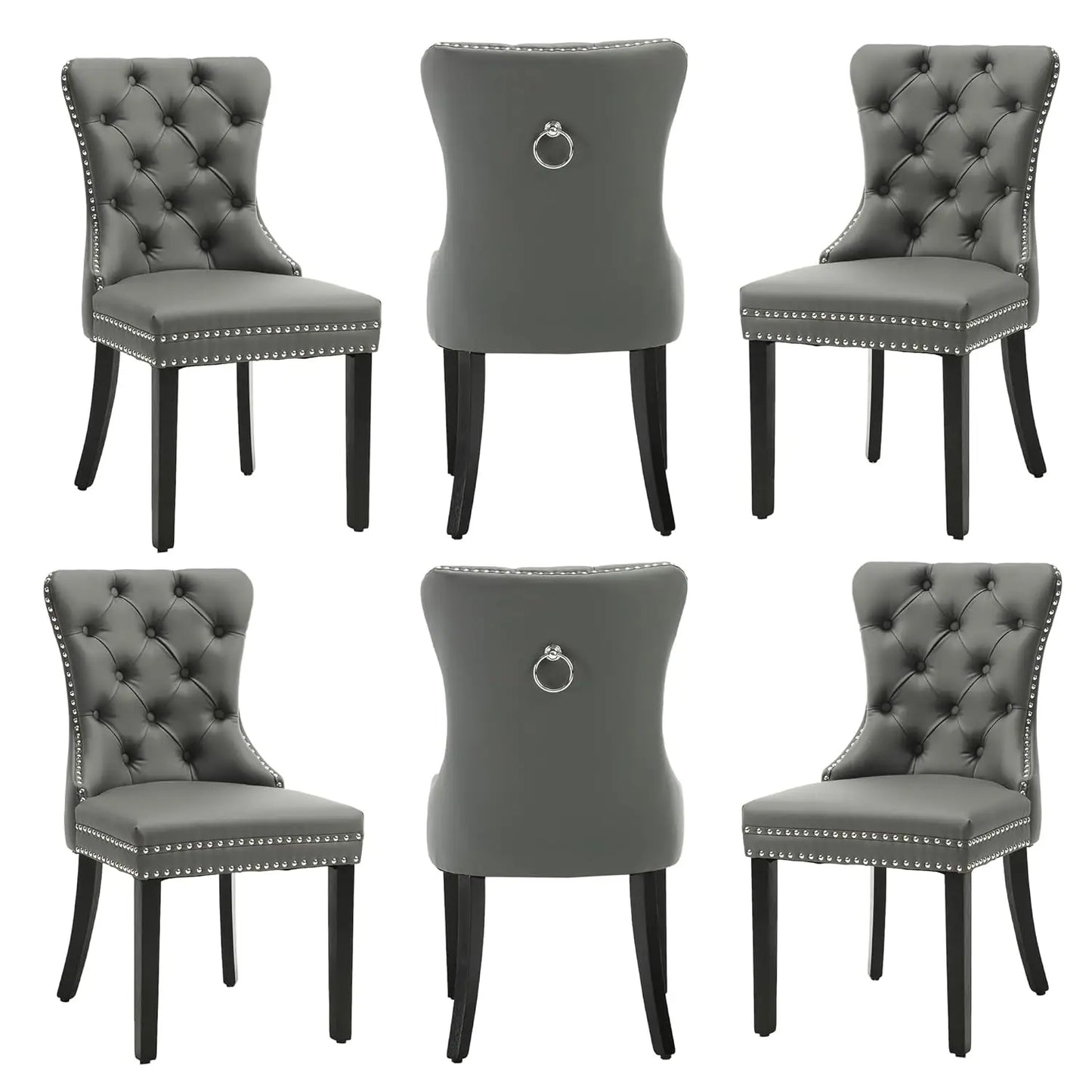 Leather Dining Chairs Set of 6