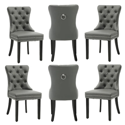 Leather Dining Chairs Set of 6