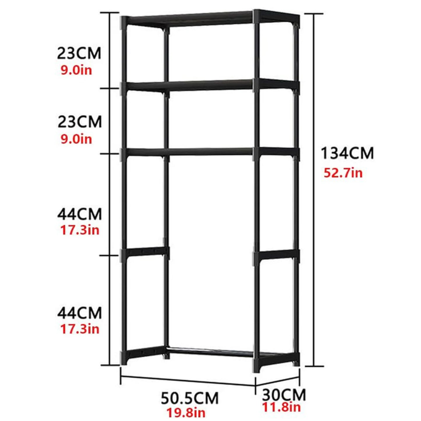 Over The Toilet Storage Cabinet, 3-Tier Metal Bathroom Organizer Shelf, Stable Freestanding Above Toilet Shelf for Laundry