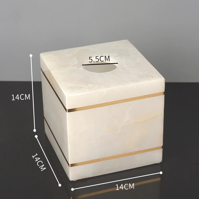 White Onyx Natural Marble Bathroom Accessories Set