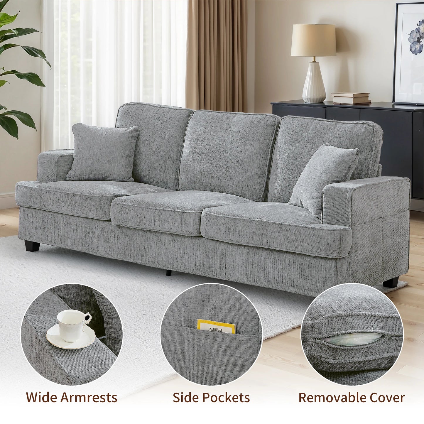 Comfy, Cloud Couch Sofa in Chenile