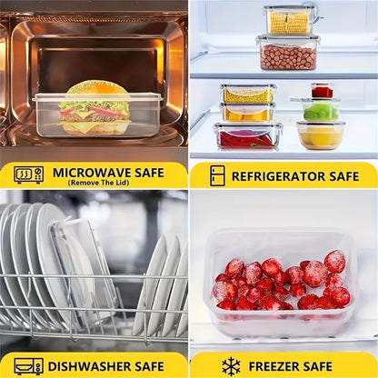 PBA Free - 24 Airtight Containers & Lids with Labels