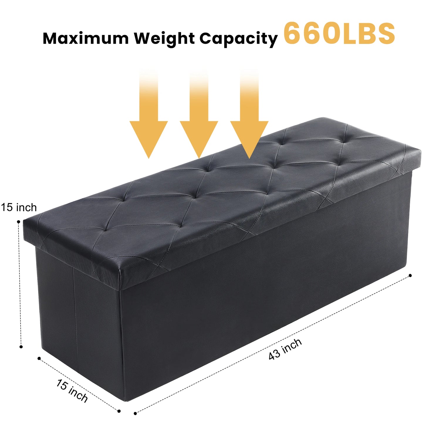 Leather Storage Footstool
