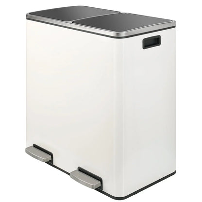 Brushed Stainless Steel Kitchen Step Trash Can