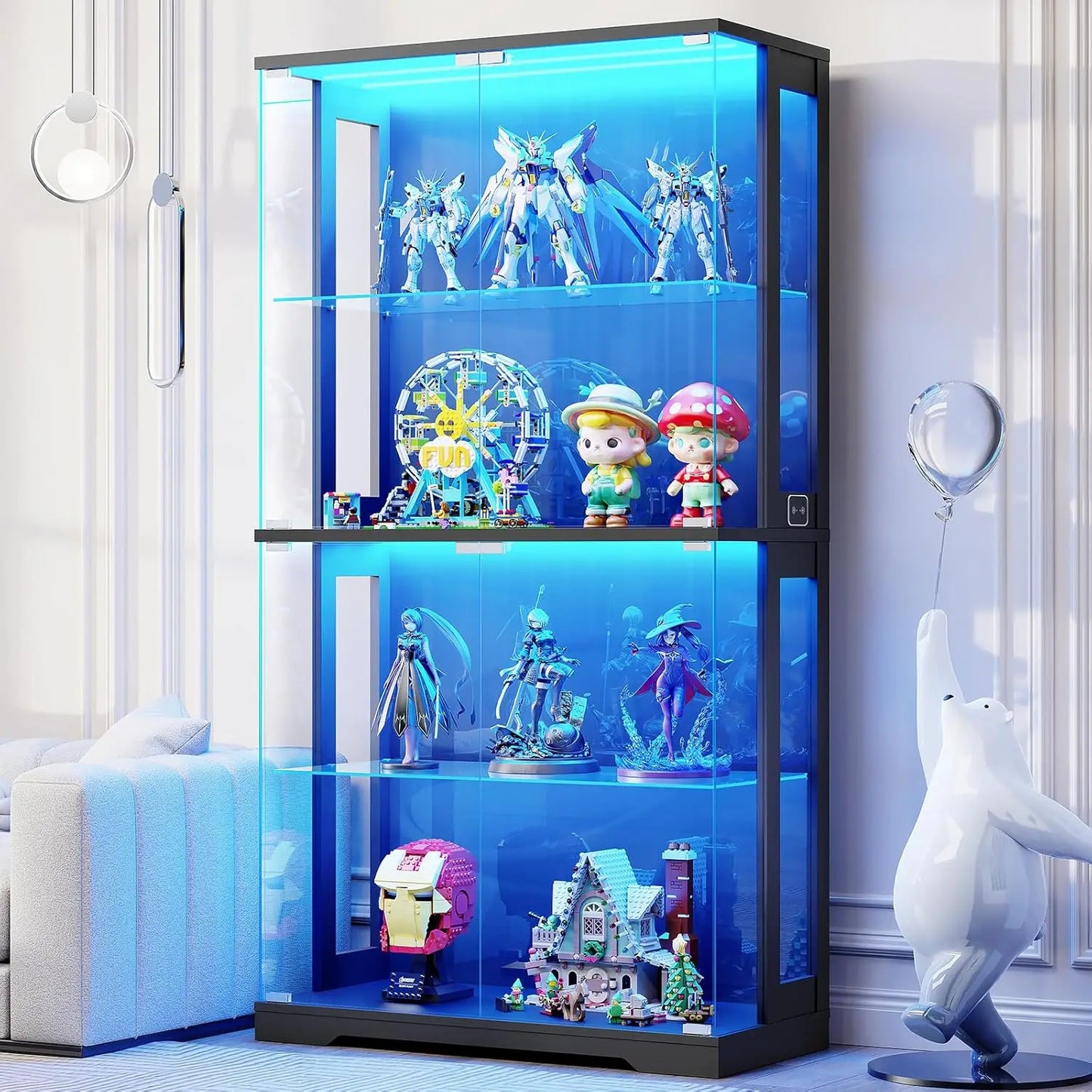 Display Cabinet with Glass Doors,