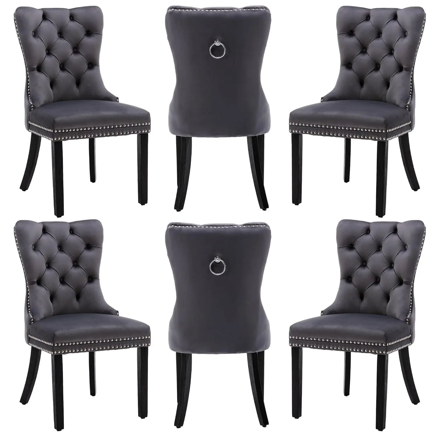 Leather Dining Chairs Set of 6