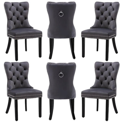 Leather Dining Chairs Set of 6