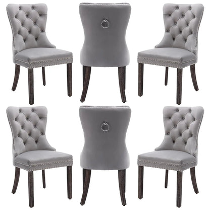 Leather Dining Chairs Set of 6