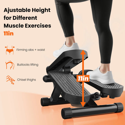Mini Stepper with Resistance Bands