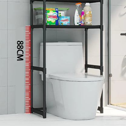Over The Toilet Storage Cabinet, 3-Tier Metal Bathroom Organizer Shelf, Stable Freestanding Above Toilet Shelf for Laundry