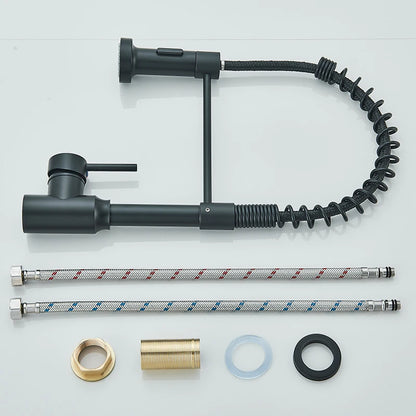 Pull Down Kitchen Faucet, Swivel Dual Function Nozzle