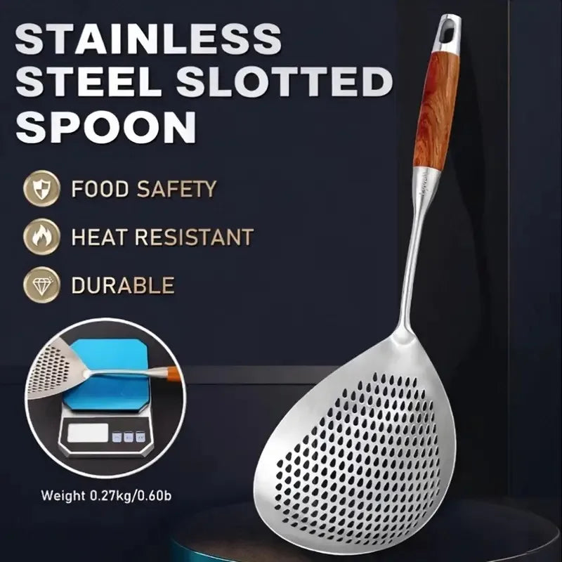 Stainless Steel  Strainer Skimmer Ladle for Cooking and Frying