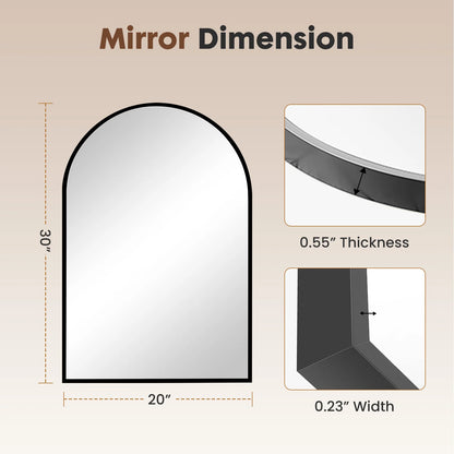 Arched Metal Framed Mirror