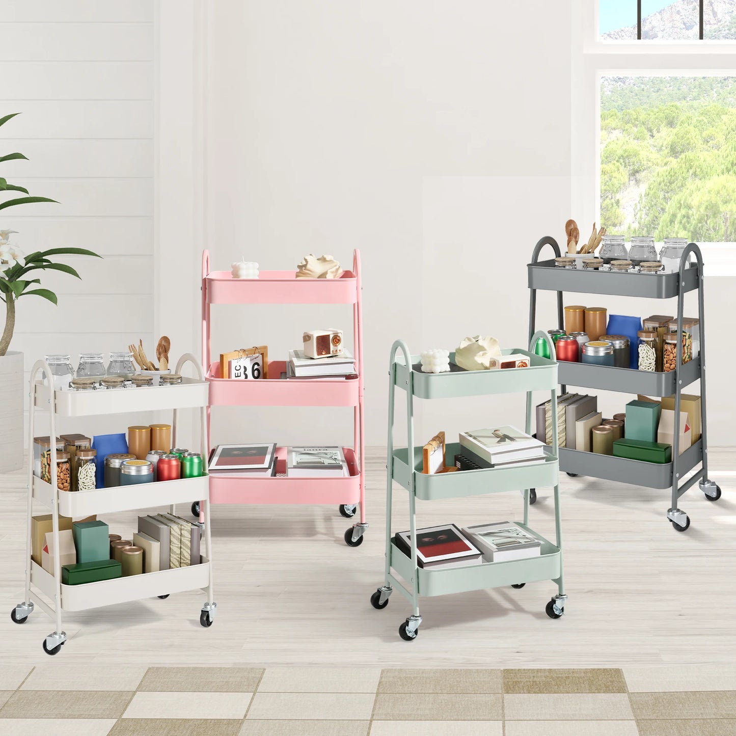 3 Tier Metal Storage Cart