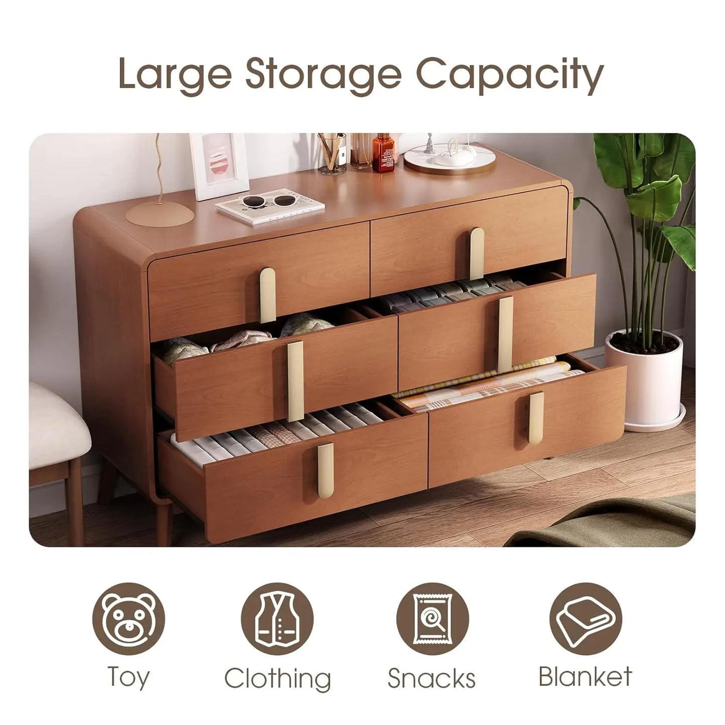 6-Drawer Dresser Storage Chest