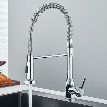 Pull Down Kitchen Faucet, Swivel Dual Function Nozzle