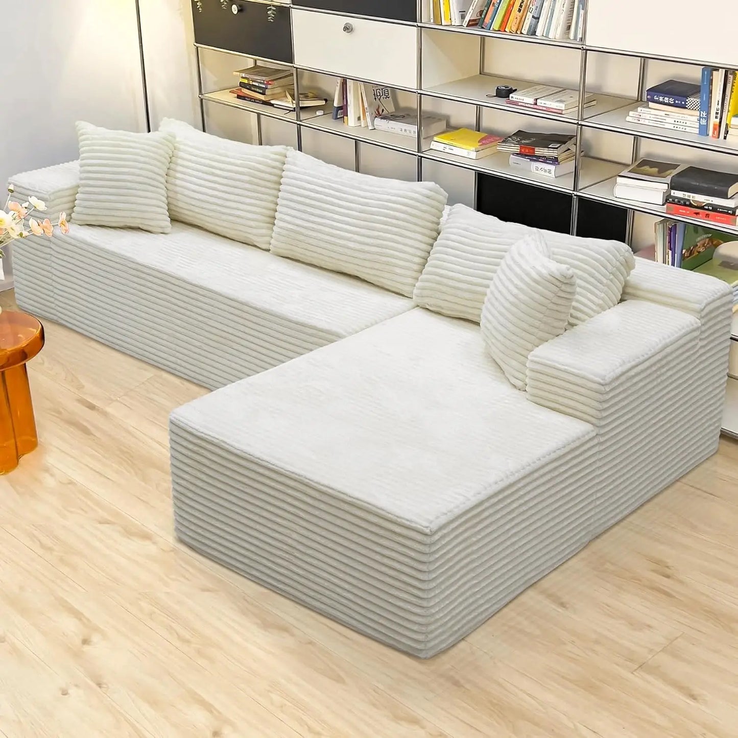 Living Room Corduroy Couch，