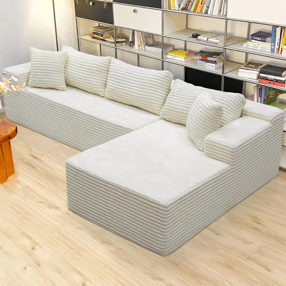 Living Room Corduroy Couch，
