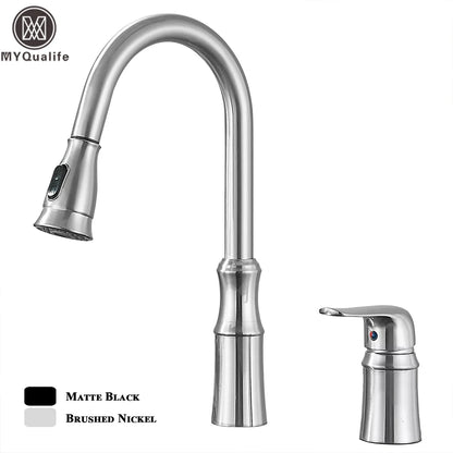 Kitchen Sink Faucet with Pull Down Sprayer