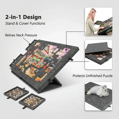 Tiltable Portable Puzzle Desk