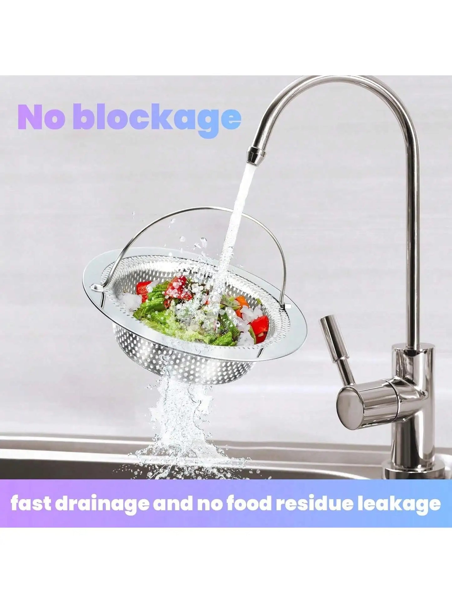 2 Pcs Stainless Steel Sink Strainer