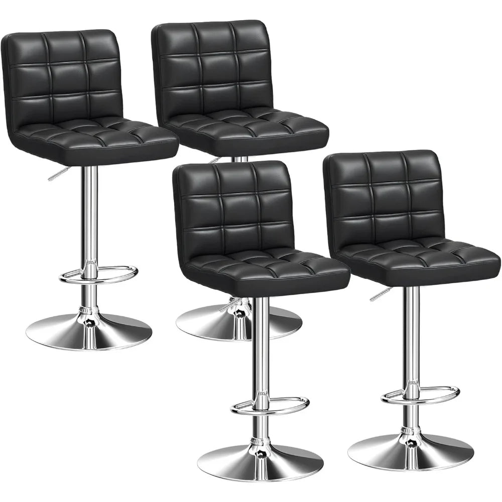 Set of 4 Adjustable Swivel Barstools,