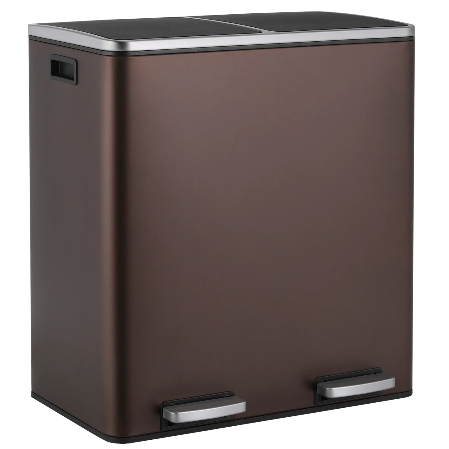 Brushed Stainless Steel Kitchen Step Trash Can