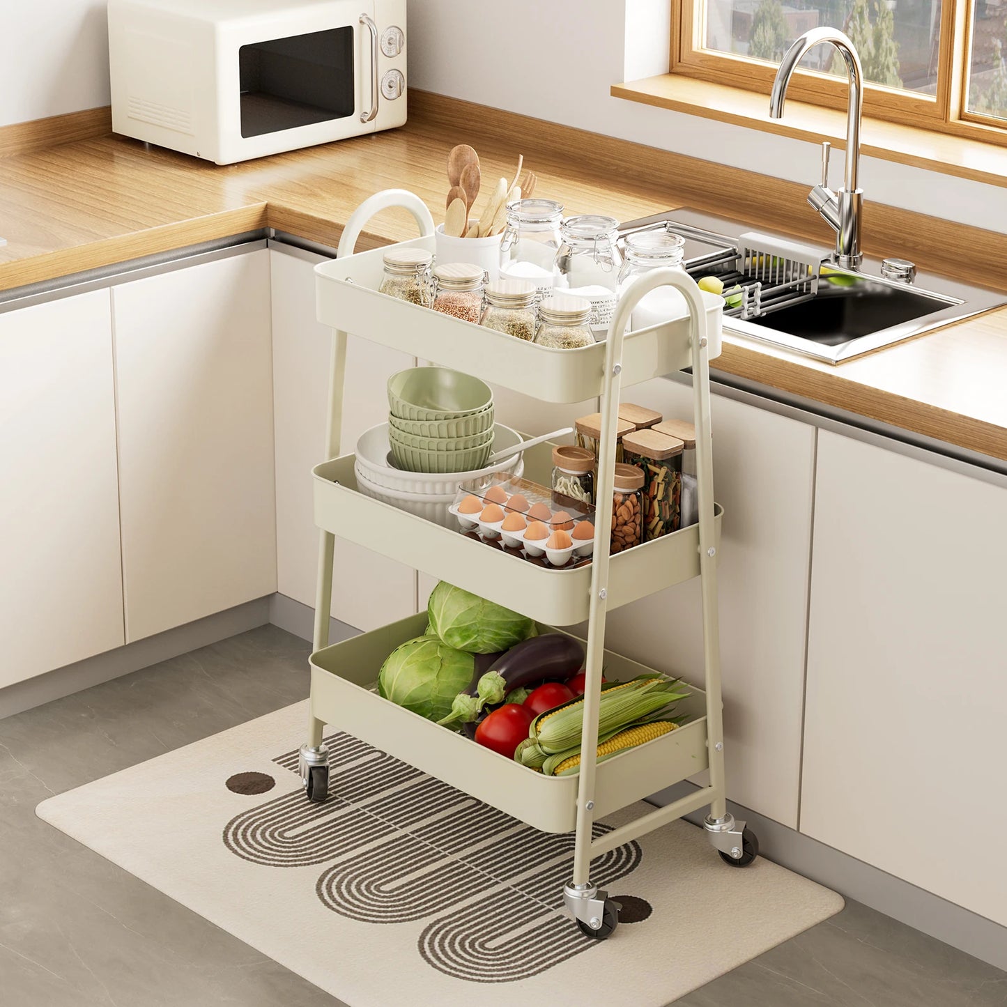 3 Tier Metal Storage Cart