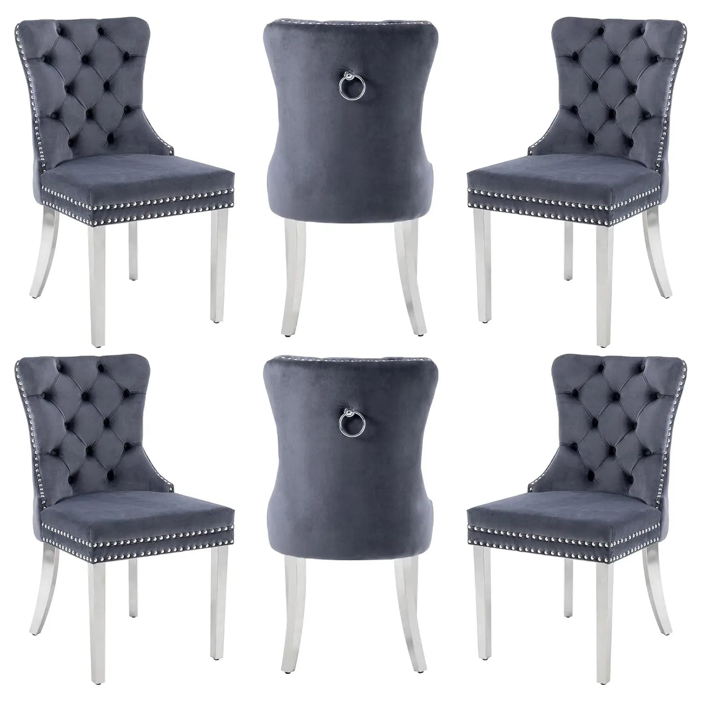Leather Dining Chairs Set of 6