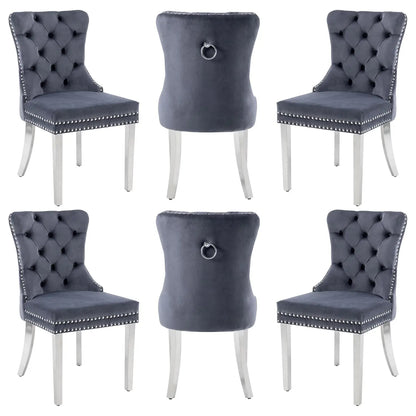 Leather Dining Chairs Set of 6