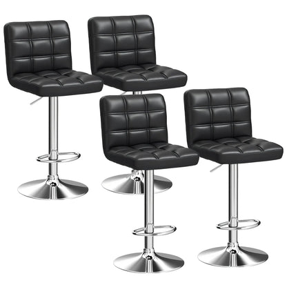 Set of 4 Adjustable Swivel Barstools,