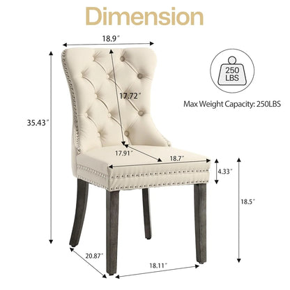 Leather Dining Chairs Set of 6