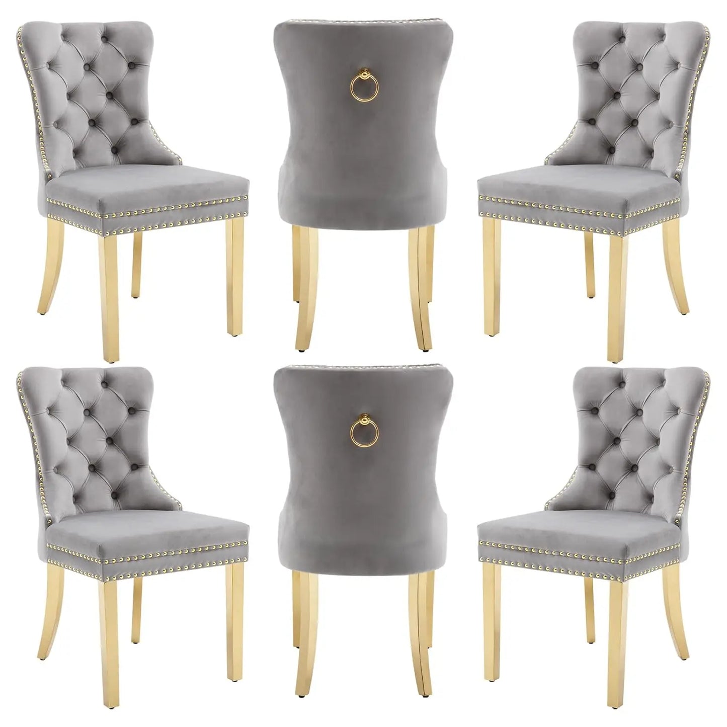Leather Dining Chairs Set of 6