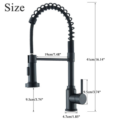 Pull Down Kitchen Faucet, Swivel Dual Function Nozzle